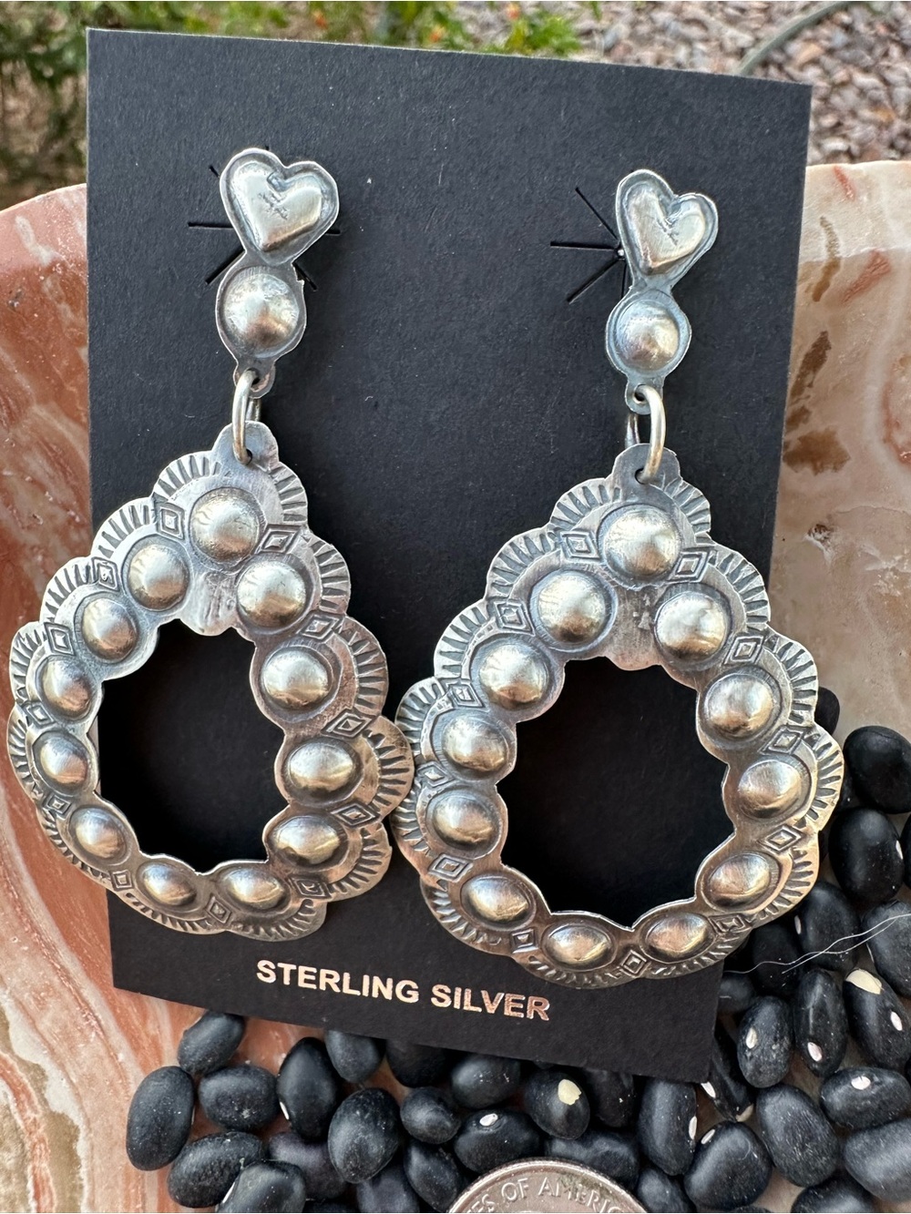 Native Gabriela Yazzie Navajo Sterling Silver Earrings. $420 retail 🤍
